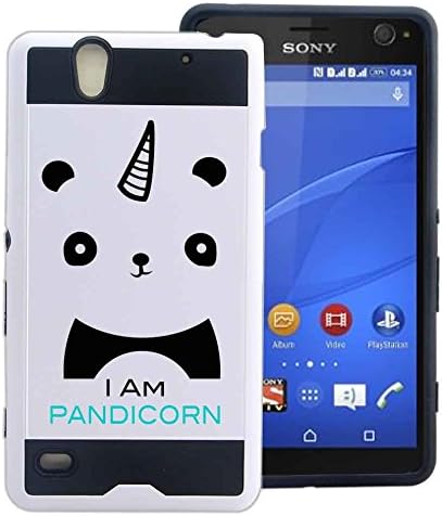 Xperia C4 Case Pandicorn Panda Unicorn Meme Funny by NPCase Hybrid Unique Design Combo Case With Armor Defender Protection Dust Shock Proof Fits Sony Xperia C4