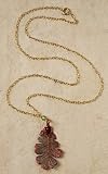 Oak Leaf Necklace, Irridescent. Made With Actual Leaf.