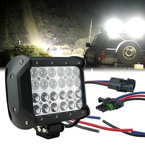 LAMPHUS CRUIZER 7 Inch 72W CREE LED Work Light Bar - Flood/Spot Combo Lens Dual Stacked ATV UTV Jeep Off-Road Lights