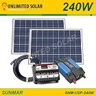 240 Watt Unlimited Solar Sunmar Advanced Off-grid Solar Panel Power Kit