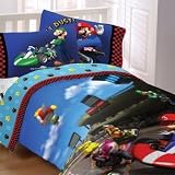 Super Mario Brothers Twin Comforter & Sheet Set (4 Piece Bedding)
