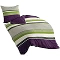 Bierbaum 4630_15 Bettw�sche Dessin 135 x 200 cm, Feinbiber/Flanell, violet
