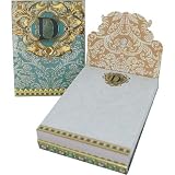 D Monogram Jewel and Gold Foil Embellished Pocket Note Pads, One or Three, Single