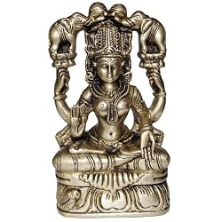 Lakshmi Sculptures Brass Figurines, Hindu Godess To Help Create Wealth