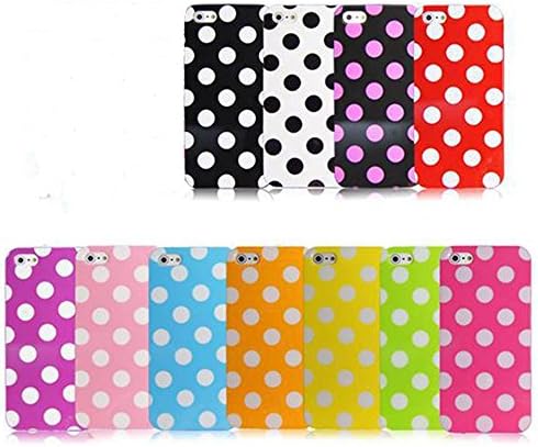IwoodsTM, Pack of 11 Fashion Dual Color Ultra Slim Thin Polka Dot Pattern Flex Gel TPU Skin Case for iPhone 5S 5 5G 5TH [with 1 Stylus Ballpoint Pen Gift ]