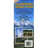 topographic travel map of yellowstone and grand teton