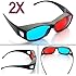 Red-blue / Cyan Anaglyph Simple Style 3d Glasses 3d Movie Game-extra Upgrade Style (2Pcs With Different Style)