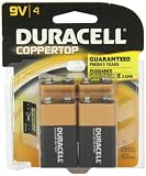 Duracell Coppertop 9-V Alkaline Batteries 4 Count