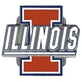 Illinois Fighting Illini Metal Trailer Hitch Cover Plug