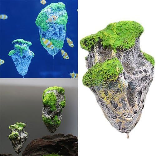 New Aquarium Fish Tank Floating Rocks Suspended Stone Decoration Ornament D?cor Set27