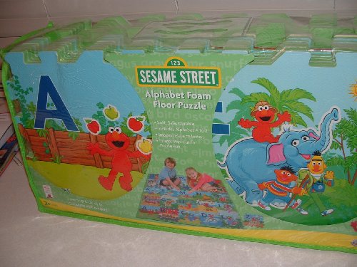 Sesame Street Alphabet Foam Floor Puzzle ~ Elmo, Zoey, Big Bird, Ernie, Bert, Cookie Monster