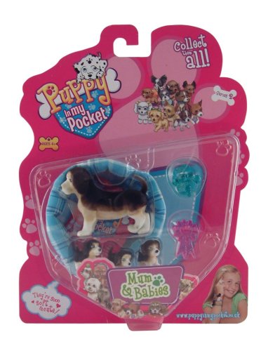 Childrens Toyshop   : Puppy In My Pocket Series 2 - Mum & Babies Pack - Beagle Family