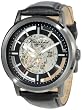 Kenneth Cole New York Mens KC1632 Skeleton Dial Automatic Analog Leather Strap Watch