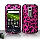Hot Pink Leopard Rubberized Snap on Hard Shell Cover Protector Faceplate Ce ....