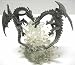 Pewter & Lucite Flashing LED Ice Dragon Figurine