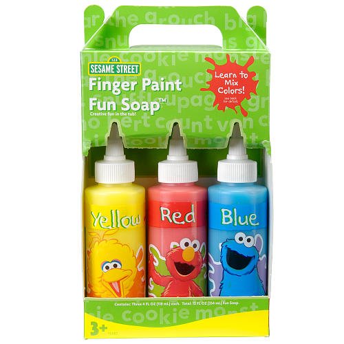 Sesame Street Finger Paint Fun Soap (Red/Yellow/Blue)