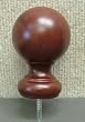 Ball Wood Finial in Mahogany finish for a 1-3/8" dowel rod - 2/pack [CAPITOL CITY LUMBER]