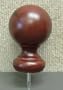 Ball Wood Finial in Mahogany finish for a 1-3/8" dowel rod - 2/pack [CAPITOL CITY LUMBER]