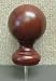 Ball Wood Finial in Mahogany finish for a 1-3/8" dowel rod - 2/pack [CAPITOL CITY LUMBER]