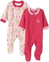 Gerber Ribbitt Ribbitt Blanket Sleepers Two Pack, Fuschia