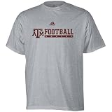 adidas Texas A&M Aggies Ash Practicewear Football T-shirt