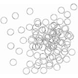 Leegoal 100-Piece 4mm Silver Plated Open Jump Rings, 21-Gauge