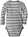 L'ovedbaby Unisex-Baby Newborn Organic Long-Sleeve Bodysuit, Slate Stripe, 6-9 Months