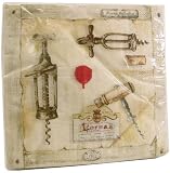 Corkscrew & wine accessories Colorful Napkins Pack Luncheon Size 6.5 by 6.5 inches, pack of 20