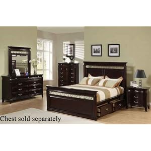 4pc Queen Size Bedroom Set in Espresso Finish