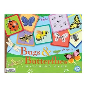 eeBoo Bugs and Butterflies Matching Memory Game