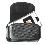 Black Leather Case with Belt Clip for HTC Cingular 8125, T-Mobile MDA, Samsung i730, i830 ( Black)
