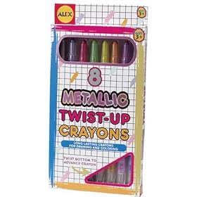 Metallic Twist Up Crayons (8) by Alex Toys