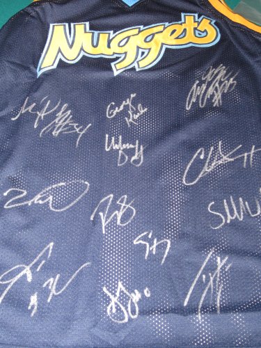 2010-11 Denver Nuggets Team Signed Autographed Jersey Authentic Certified Coa Danny Granger , George Karl , Carmelo Anthony