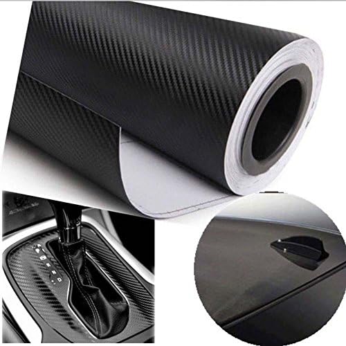 20"x50"3D Black Carbon Fiber Vinyl Car Wrap Sheet Roll Film Sticker Decal New