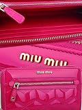 〔ミュウミュウ〕MiuMiu TRAPUNTATO(トラプンタート) エナメルカーフ ZIP 長財布 レディース 新品 新作 全色〔海外並行正規品〕