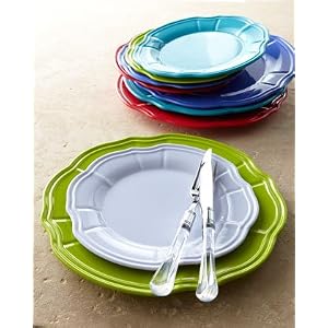 Six Baroque Melamine Salad Plates