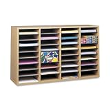 Safco Products Wood Adjustable Literature Organizer, 36 Compartment, Oak (9424MO)