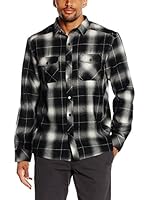 Icebreaker Merino Camisa Hombre Lodge (Negro / Gris)