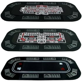 3-in-1 Poker, Craps & Roulette Tri-fold Table Top