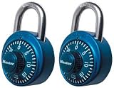 Master Lock 1530T Combination Padlock, Bright Metallic 2-Pack