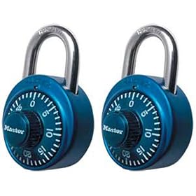 Master Lock 1530T Combination Padlock, Bright Metallic 2-Pack by Master Lock
