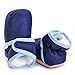 Enteer Infant Waterproof Snow Boots Premium Soft Sole Anti-Slip Warm Winter Prewalker Toddler Boots (7-12months, navy)