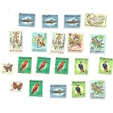 Collection of Cancelled 1900's Guyana's Postage Stamps