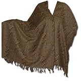 Handcrafted Jamawar Stole In Pure Wool Womens Casual Dress From India (Free Shipping, No Minimum Purchase)