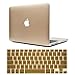 Iwotou Frost Matte Surface Hard Shell Case Cover with Silicone Skin Protective Keyboard Film Cover (MacBook Pro 13'' A1278, Gold)