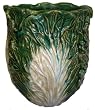 Bok Choy / Napa CabbageSculpted Vase - Hand Glazed Ceramic, Green and White