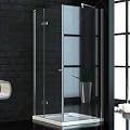 Glas Duschkabine mit Duschwanne und Faltt�r 8mm Glas 90 x 90 cm