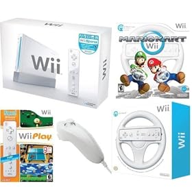 Nintendo Wii System and Mario Kart for 2 Players