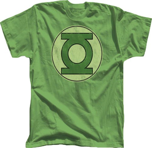  Green Lantern Faded Logo Bright Green T-shirt Tee