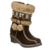 Girls' Cherokee Gerda Pom Boots - Brown